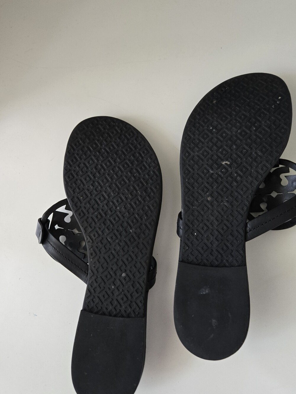 Tory Burch Miller Sandals with Rhinestone Logo Medallion - Picture 6 of 6